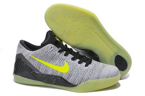 Mens Nike Kobe Ix Elite Low Grey Black Yellow Best Price